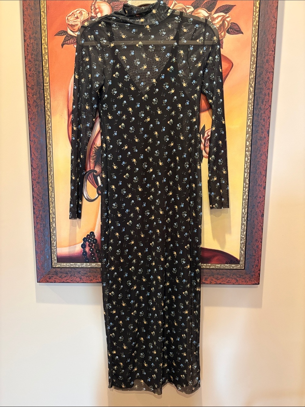 AFRM Marni Sheer Floral Midi Dress - Picture 3 of 6